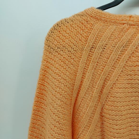 Universal Thread Goods Co. Casual Sweater Womens Orange Knit V-neck Long Sleeve - Picture 13 of 14